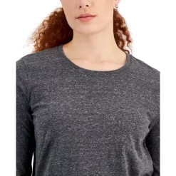 Buy 😍 ID Ideology 👩 Women's Retro Recycled Pullover, Created For Macy's Charcoal Heather 🔔 -ID Ideology Sales unnamed file 165