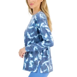 Flash Sale 🔥 ID Ideology 👩 Women's Printed Pullover Top, Created For Macy's Tie Dye Indigo 🤩 -ID Ideology Sales unnamed file 186