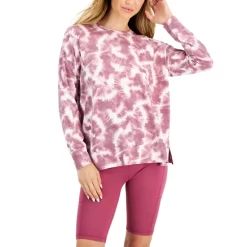 Flash Sale 🔥 ID Ideology 👩 Women's Printed Pullover Top, Created For Macy's Tie Dye Indigo 🤩 -ID Ideology Sales unnamed file 187