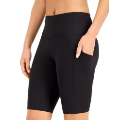 Top 10 ✨ ID Ideology 👩 Women's Compression High-Rise 10 Bike Shorts, Created For Macy's Deep Black 🛒 -ID Ideology Sales unnamed file 237