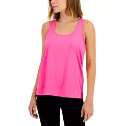 Best deal 🎁 ID Ideology 👩 Women's Textured Racerback Tank Top, Created For Macy's Deep Black 👏 -ID Ideology Sales unnamed file 244