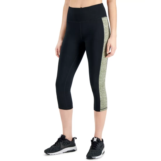 Best deal 👍 ID Ideology 👩 Women's Essentials Colorblocked Cropped Leggings, Created For Macy's Noir Native Green 😀 4 Best deal 👍 ID Ideology 👩 Women's Essentials Colorblocked Cropped Leggings, Created For Macy's Noir Native Green 😀 - Image 2