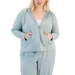 New 😉 ID Ideology Plus Size Full-Zip Hooded Jacket, Created For Macy's Grey Whisper Heather 😉 -ID Ideology Sales unnamed file 311