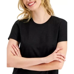 Coupon 🌟 ID Ideology 👩 Women's Essentials T-Shirt, Created For Macy's Deep Black ❤️ -ID Ideology Sales unnamed file 313