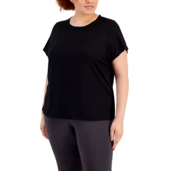 Budget 🥰 ID Ideology Plus Size Birdseye Mesh T-Shirt, Created For Macy's Deep Black 🤩 -ID Ideology Sales unnamed file 414