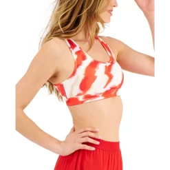 Best Sale 🌟 ID Ideology 👩 Women's Tornado Twist Sports Bra, Created For Macy's Tornado Red ⭐ -ID Ideology Sales unnamed file 428