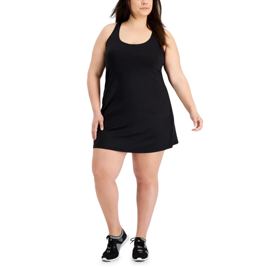 Flash Sale 🛒 ID Ideology Plus Size Performance 👗 Dress, Created For Macy's Deep Black 🔥 7 Flash Sale 🛒 ID Ideology Plus Size Performance 👗 Dress, Created For Macy's Deep Black 🔥 - Image 5