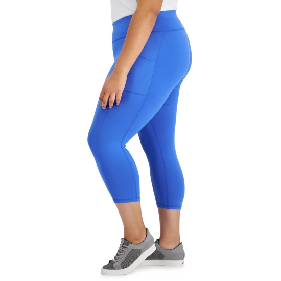 Promo ✨ ID Ideology Plus Size Cropped Leggings Deep Black 😉 5 Promo ✨ ID Ideology Plus Size Cropped Leggings Deep Black 😉 - Image 3