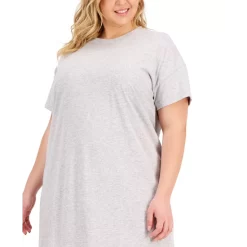 Promo 🔔 ID Ideology Plus Size T-Shirt 👗 Dress, Created For Macy's Lupine Heather 😍 -ID Ideology Sales unnamed file 478