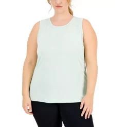 Brand new ✔️ ID Ideology Plus Size Keyhole-Back Tank Top, Created For Macy's Crushed Mint 😍 -ID Ideology Sales unnamed file 510