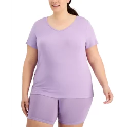 Outlet 😀 ID Ideology Trendy Plus Solid V-Neck T-Shirt, Created For Macy's Rhapsody 🛒 -ID Ideology Sales unnamed file 577