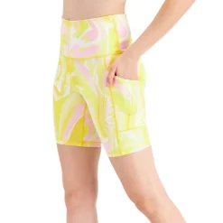 Best deal ⌛ ID Ideology 👩 Women's Compression 7 Bike Shorts, Created For Macy's Whirl Lemon 💯 -ID Ideology Sales unnamed file 587