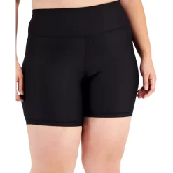 Cheapest 👏 ID Ideology Plus Size Ribbed Pull-On Bicycle Shorts, Created For Macy's Deep Black 👍 -ID Ideology Sales unnamed file 707