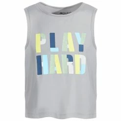 Promo 👍 ID Ideology Big 👧 Girls Play Hard Tank Top, Created For Macy's Heather Grey 🤩