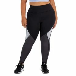 Wholesale 🔥 ID Ideology Plus Size High Rise Colorblock 7/8 Leggings, Created For Macy's Deep Black 😀