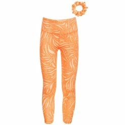 Cheapest 🎁 ID Ideology Big 👧 Girls Safari Tiger-Print Leggings, Created For Macy's Mock Orange 🤩