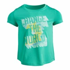 ID Ideology Sales 48 Flash Sale 🥰 ID Ideology Toddler & Little 👧 Girls Change The World T-Shirt, Created For Macy's True Green 👍
