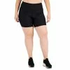 Cheapest 👏 ID Ideology Plus Size Ribbed Pull-On Bicycle Shorts, Created For Macy's Deep Black 👍