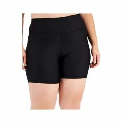 Cheapest 👏 ID Ideology Plus Size Ribbed Pull-On Bicycle Shorts, Created For Macy's Deep Black 👍 -ID Ideology Sales unnamed file 820