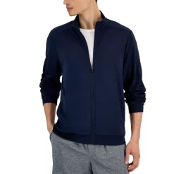Outlet 🛒 ID Ideology Men's Regular-Fit Moisture-Wicking Knit Jacket, Created For Macy's Native Grn/ Blk ❤️ -ID Ideology Sales unnamed file 84